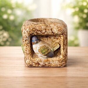 Vintage Ceramic Animal Votive Candle Holder Frog Turtle Bird Rabbit